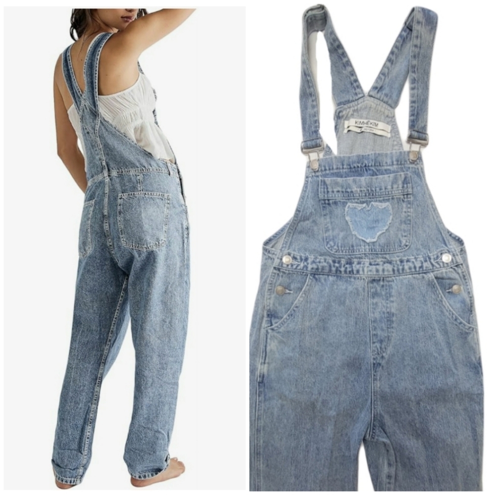 $410 KIMHEKIM Designer Denim Overalls